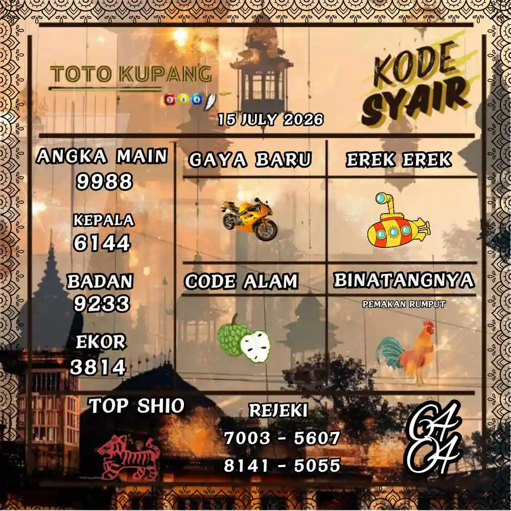 Kode Syair Kupang Pools Juli 2026