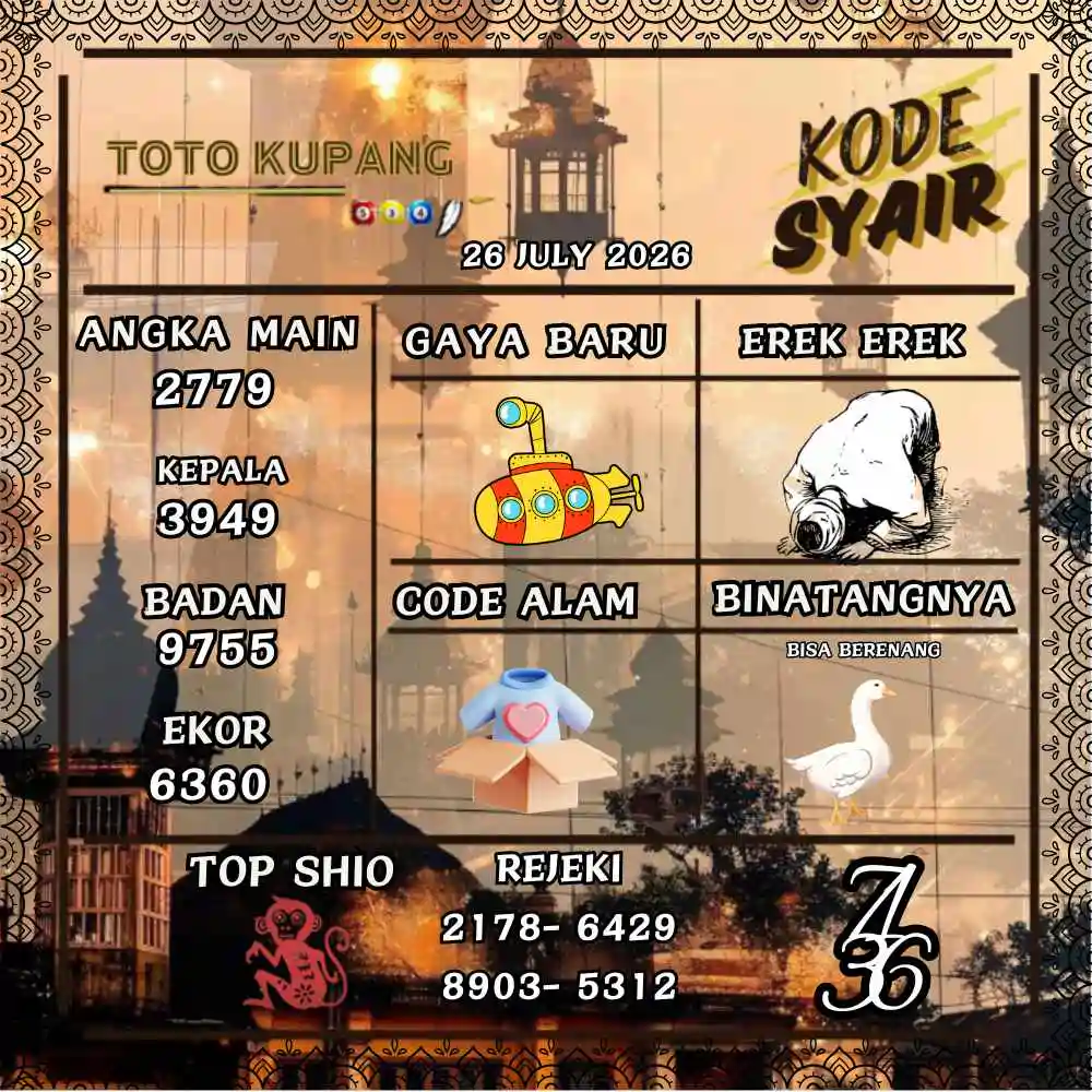 Kode Syair Kupang Pools Juli 2026