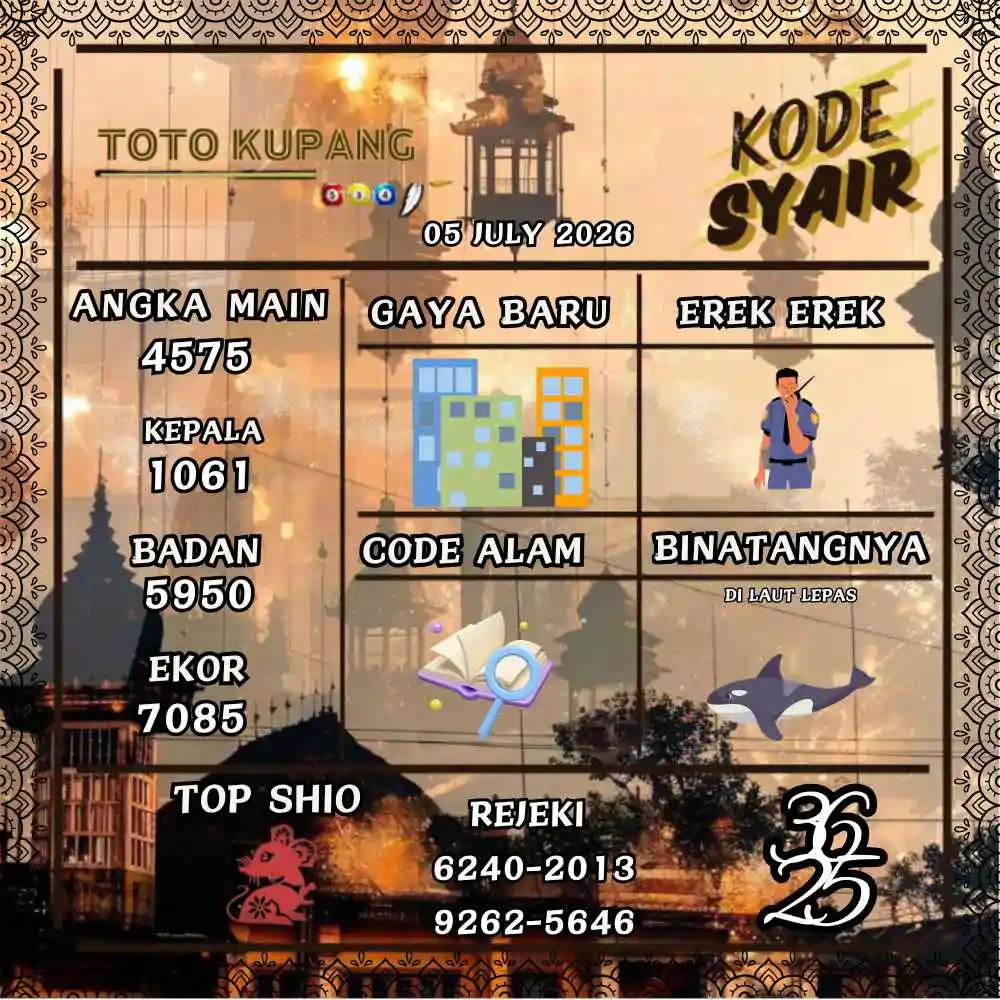 Kode Syair Kupang Pools Juli 2026

