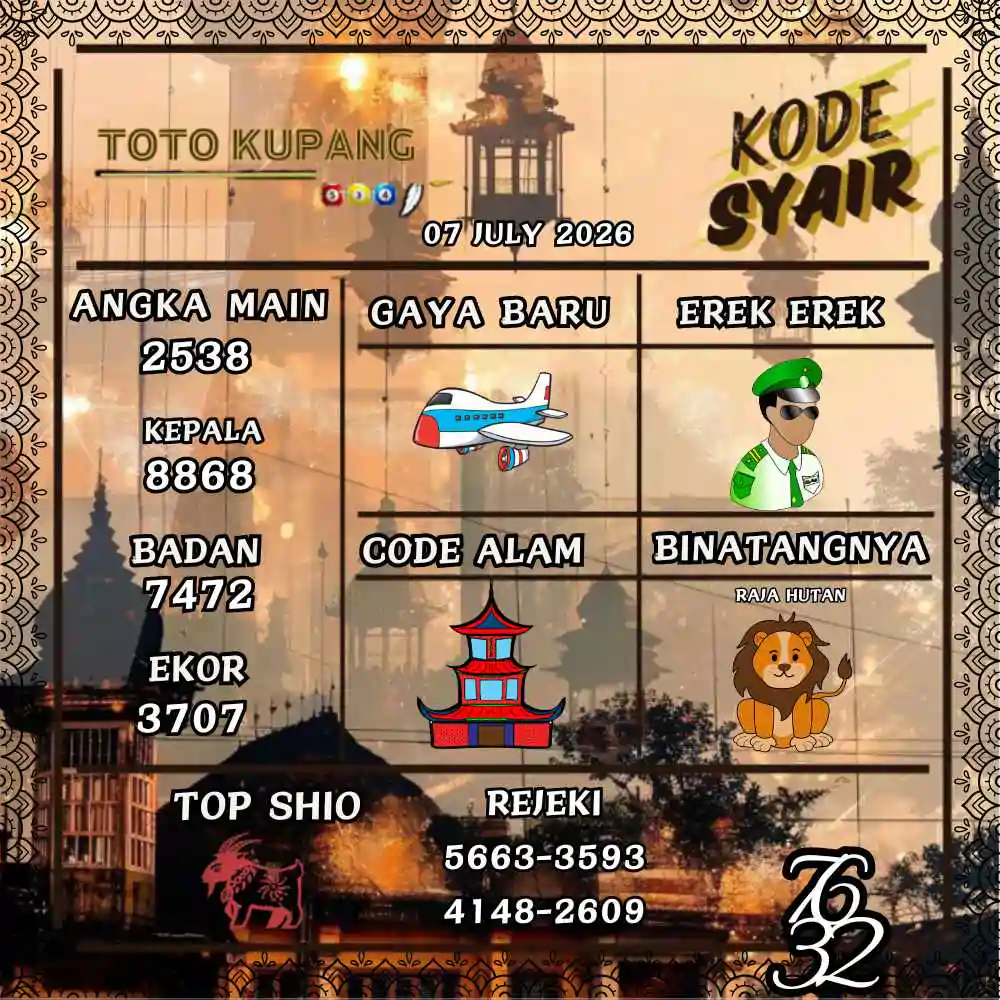 Kode Syair Kupang Pools Juli 2026
