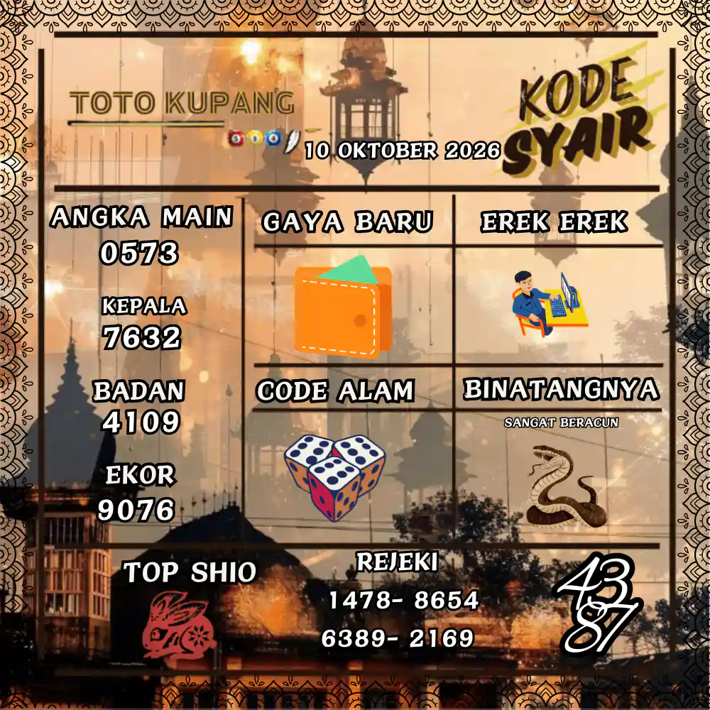 Kode Syair Kupang Pools Oktober 2026