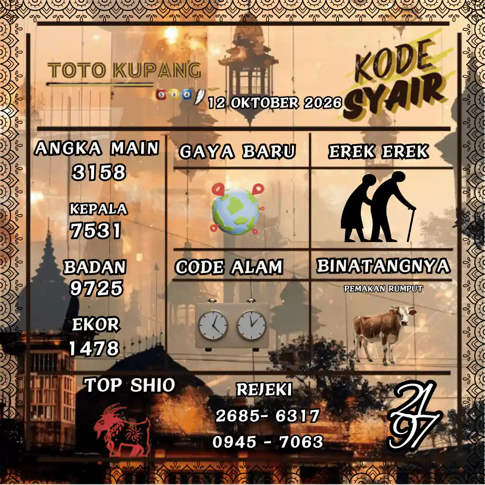 Kode Syair Kupang Pools Oktober 2026